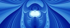 Preview wallpaper fractal, waves, distortion, abstraction, blue