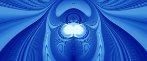 Preview wallpaper fractal, waves, distortion, abstraction, blue