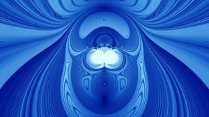 Preview wallpaper fractal, waves, distortion, abstraction, blue