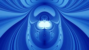 Preview wallpaper fractal, waves, distortion, abstraction, blue