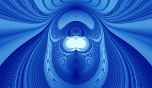 Preview wallpaper fractal, waves, distortion, abstraction, blue