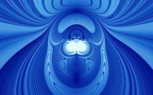 Preview wallpaper fractal, waves, distortion, abstraction, blue