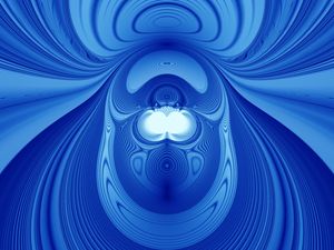 Preview wallpaper fractal, waves, distortion, abstraction, blue