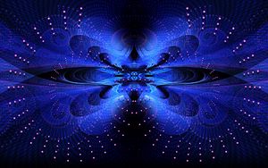 Preview wallpaper fractal, waves, pattern, abstraction, blue