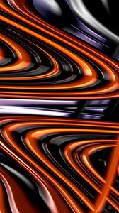 Preview wallpaper fractal, waves, wavy, glossy