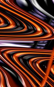 Preview wallpaper fractal, waves, wavy, glossy