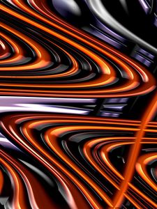 Preview wallpaper fractal, waves, wavy, glossy