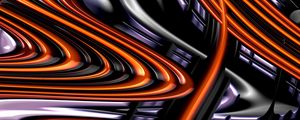 Preview wallpaper fractal, waves, wavy, glossy