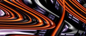 Preview wallpaper fractal, waves, wavy, glossy