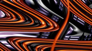 Preview wallpaper fractal, waves, wavy, glossy
