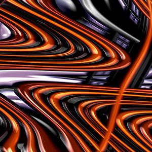 Preview wallpaper fractal, waves, wavy, glossy