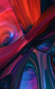 Preview wallpaper fractal, wavy, tangled, colorful, abstraction