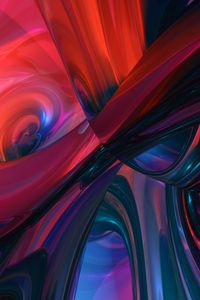 Preview wallpaper fractal, wavy, tangled, colorful, abstraction