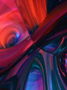 Preview wallpaper fractal, wavy, tangled, colorful, abstraction