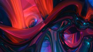 Preview wallpaper fractal, wavy, tangled, colorful, abstraction