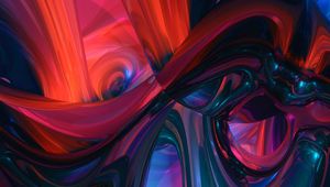 Preview wallpaper fractal, wavy, tangled, colorful, abstraction