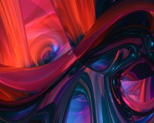 Preview wallpaper fractal, wavy, tangled, colorful, abstraction