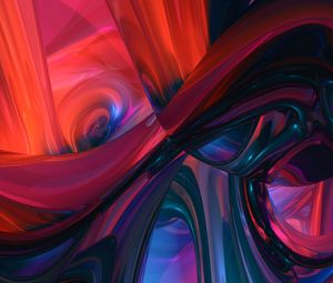 Preview wallpaper fractal, wavy, tangled, colorful, abstraction