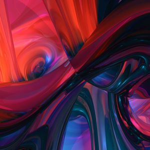 Preview wallpaper fractal, wavy, tangled, colorful, abstraction