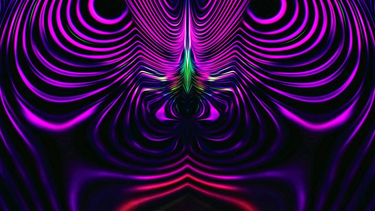 Wallpaper fractal, winding, wavy, purple, abstraction