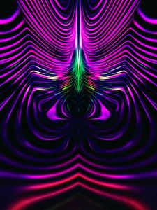 Preview wallpaper fractal, winding, wavy, purple, abstraction