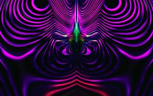 Preview wallpaper fractal, winding, wavy, purple, abstraction