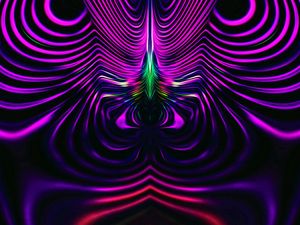Preview wallpaper fractal, winding, wavy, purple, abstraction