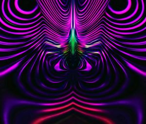 Preview wallpaper fractal, winding, wavy, purple, abstraction