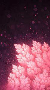 Preview wallpaper fractals, leaves, abstraction, pink