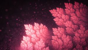 Preview wallpaper fractals, leaves, abstraction, pink