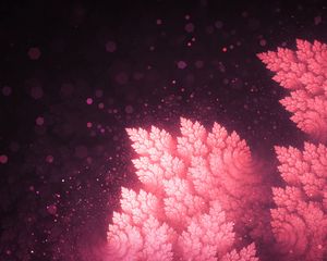 Preview wallpaper fractals, leaves, abstraction, pink