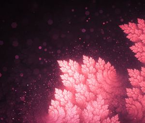 Preview wallpaper fractals, leaves, abstraction, pink