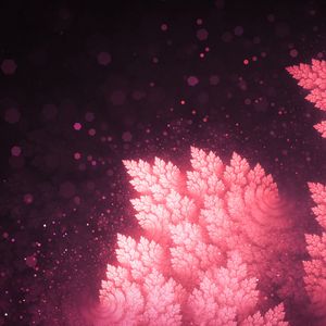 Preview wallpaper fractals, leaves, abstraction, pink