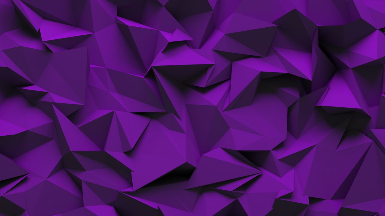 Wallpaper fragments, triangles, volume, purple