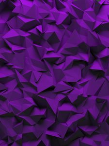 Preview wallpaper fragments, triangles, volume, purple