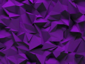 Preview wallpaper fragments, triangles, volume, purple