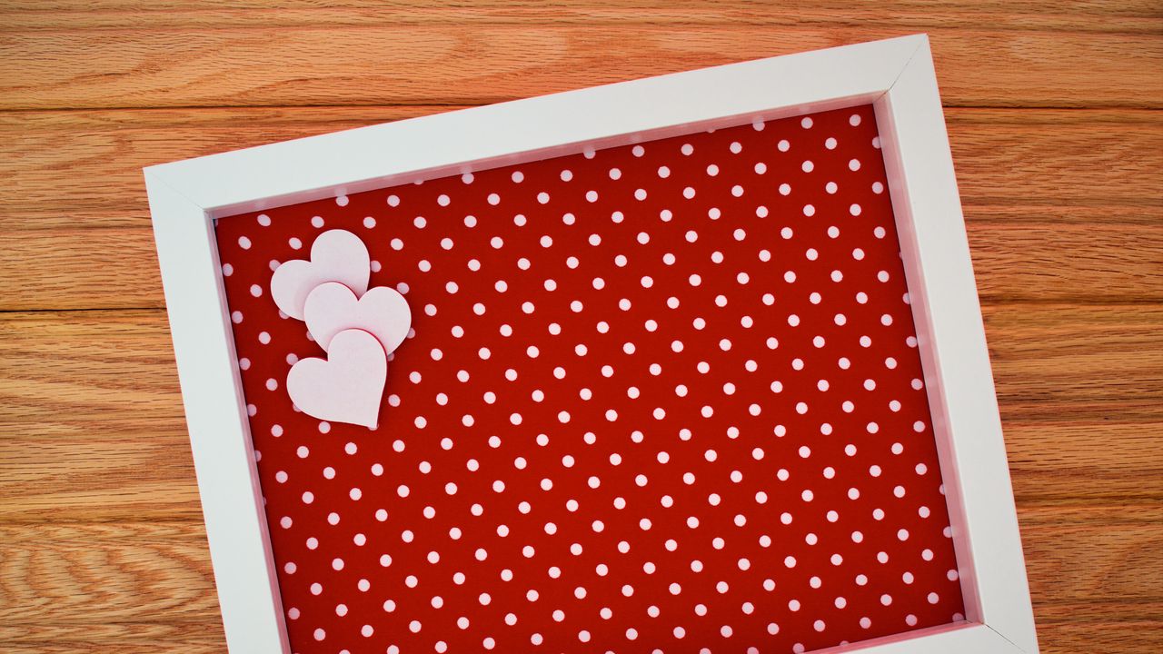 Wallpaper frame, hearts, love, decoration