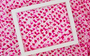 Preview wallpaper frame, hearts, pattern, background, pink, love