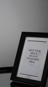 Preview wallpaper frame, inscription, motivation, text, words, bw