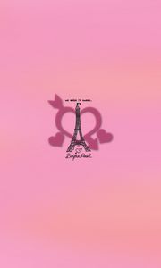 Preview wallpaper france, pink, heart, eiffel tower, paris