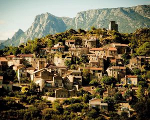Preview wallpaper france, village houses, upland