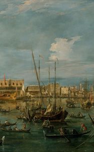 Preview wallpaper francesco guardi, venice from the bacino di san marco, oil, canvas, baroque