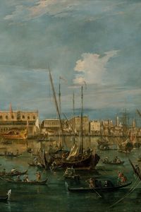 Preview wallpaper francesco guardi, venice from the bacino di san marco, oil, canvas, baroque