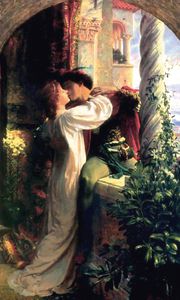 Preview wallpaper frank dicksee, romeo and juliet, kiss, art, love, tenderness