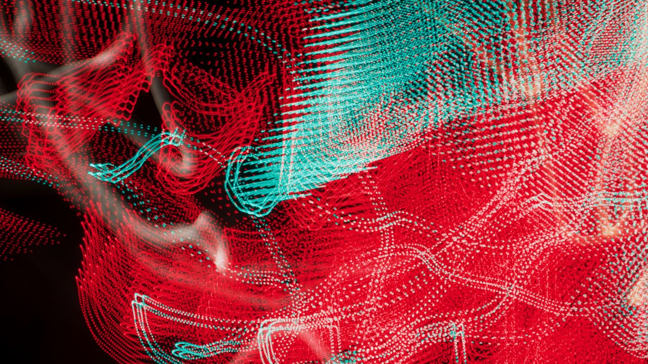 Wallpaper freezelight, lines, light, abstraction, red