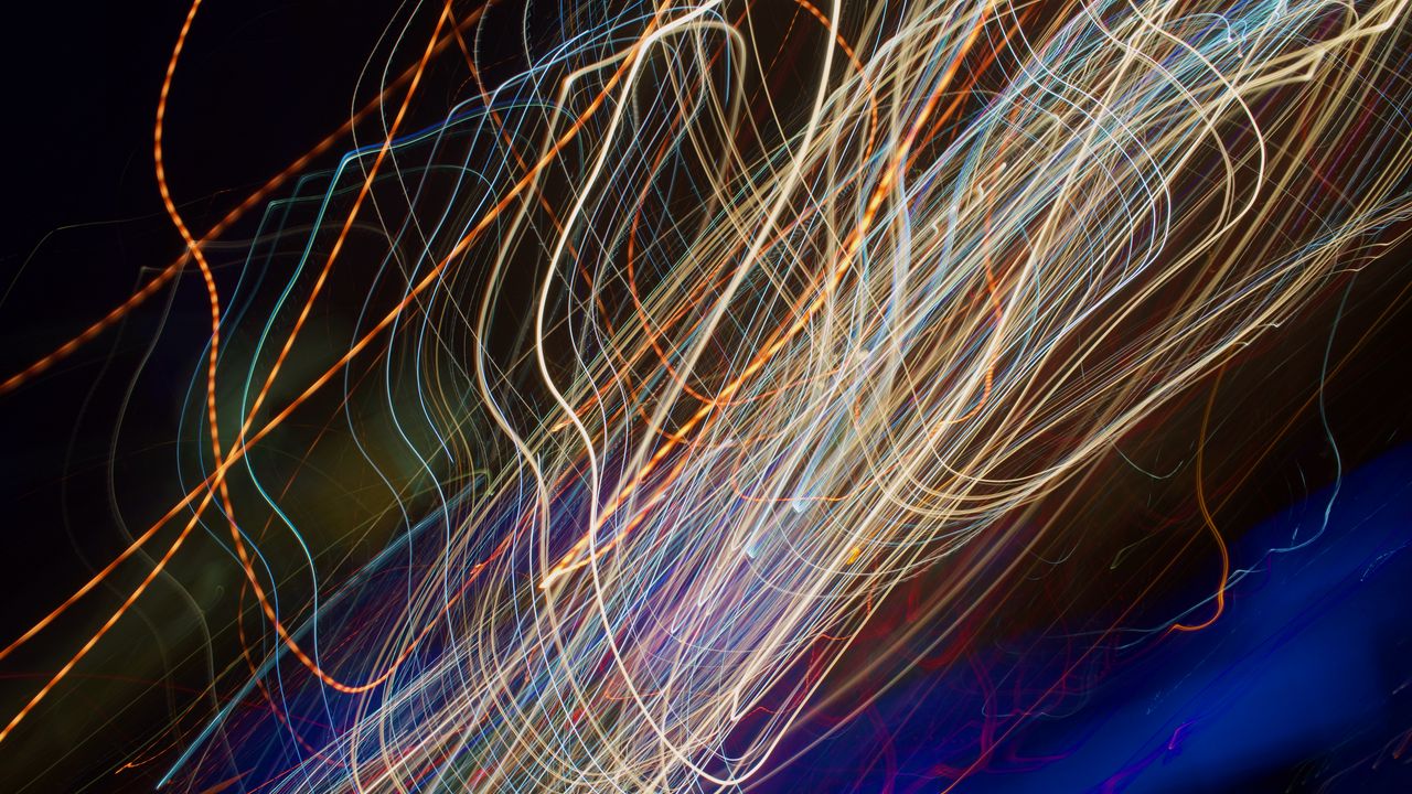 Wallpaper freezelight, lines, threads, abstraction, colorful