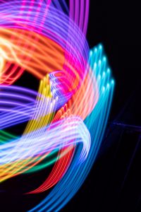 Preview wallpaper freezelight, long exposure, colorful, lines, glow