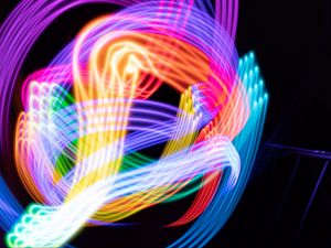 Preview wallpaper freezelight, long exposure, colorful, lines, glow