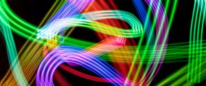 Preview wallpaper freezelight, neon, multicolored, lines, winding