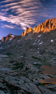 Preview wallpaper fremont peak, wyoming, rocks, mountains, shade